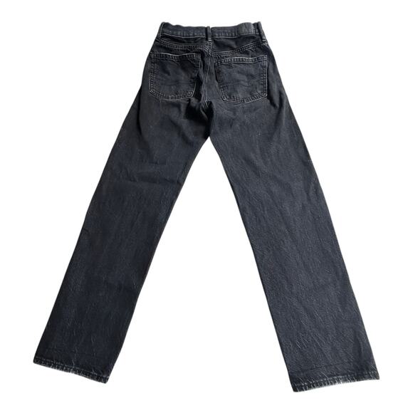 American Eagle 90's BOYFRIEND JEANS 5 Pocket Women's 00 Black Cotton Denim 25x27 - Picture 2 of 8